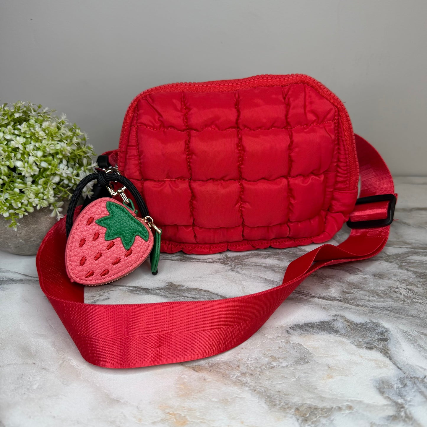 Bundled Set - Puffer Belt Bag Strawberry