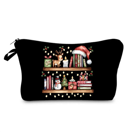 Pouch - Holiday Christmas - Winter Book Shelf