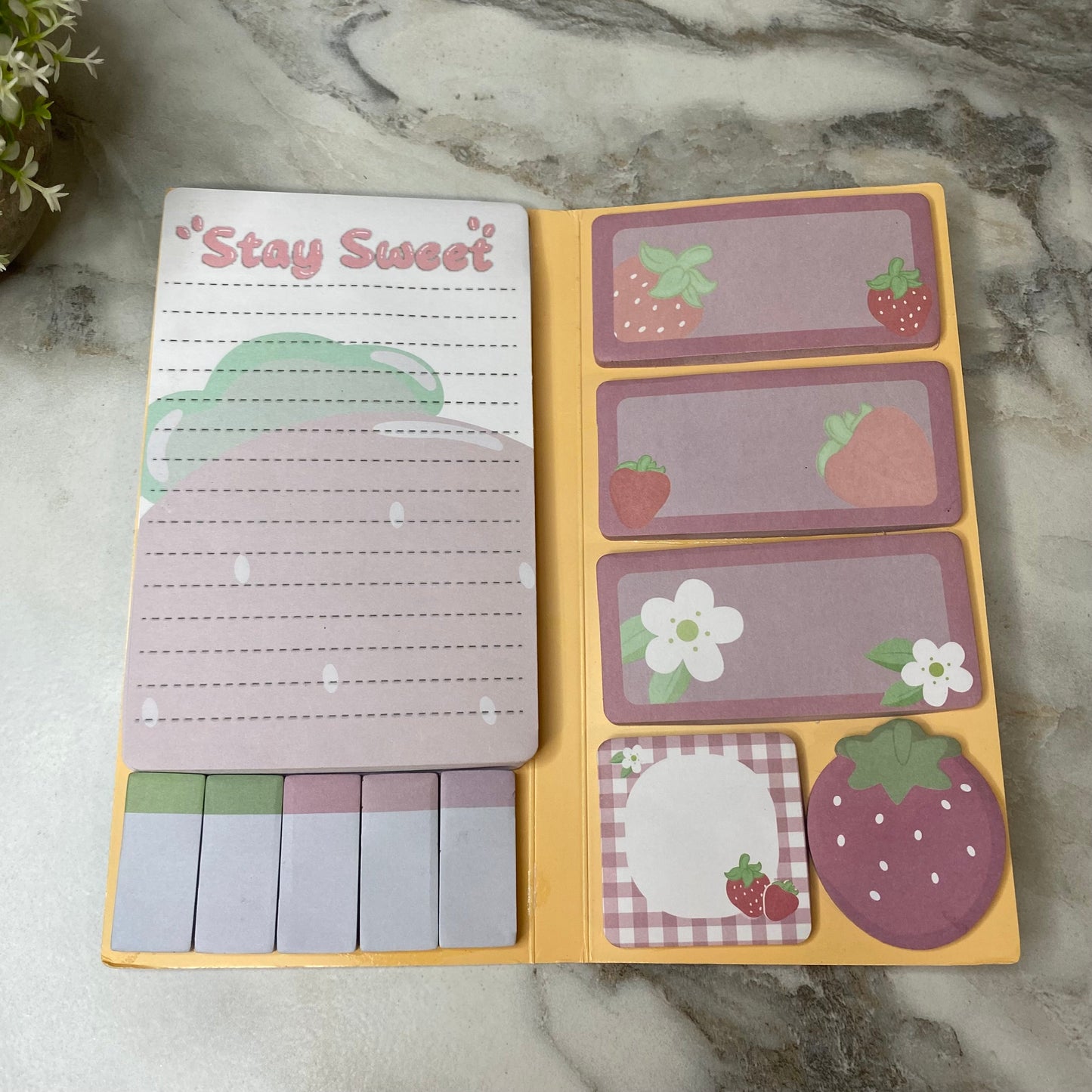 Sticky Note Booklet Set - Strawberry