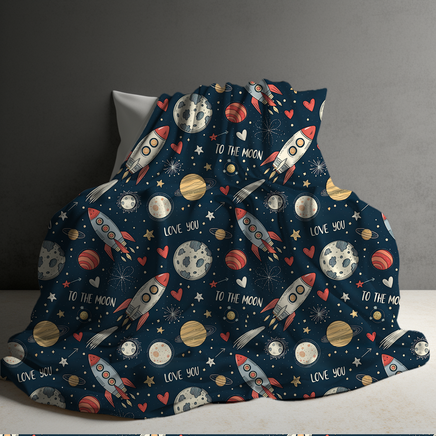 Blanket - Valentine’s Day - Love You Moon - PREORDER