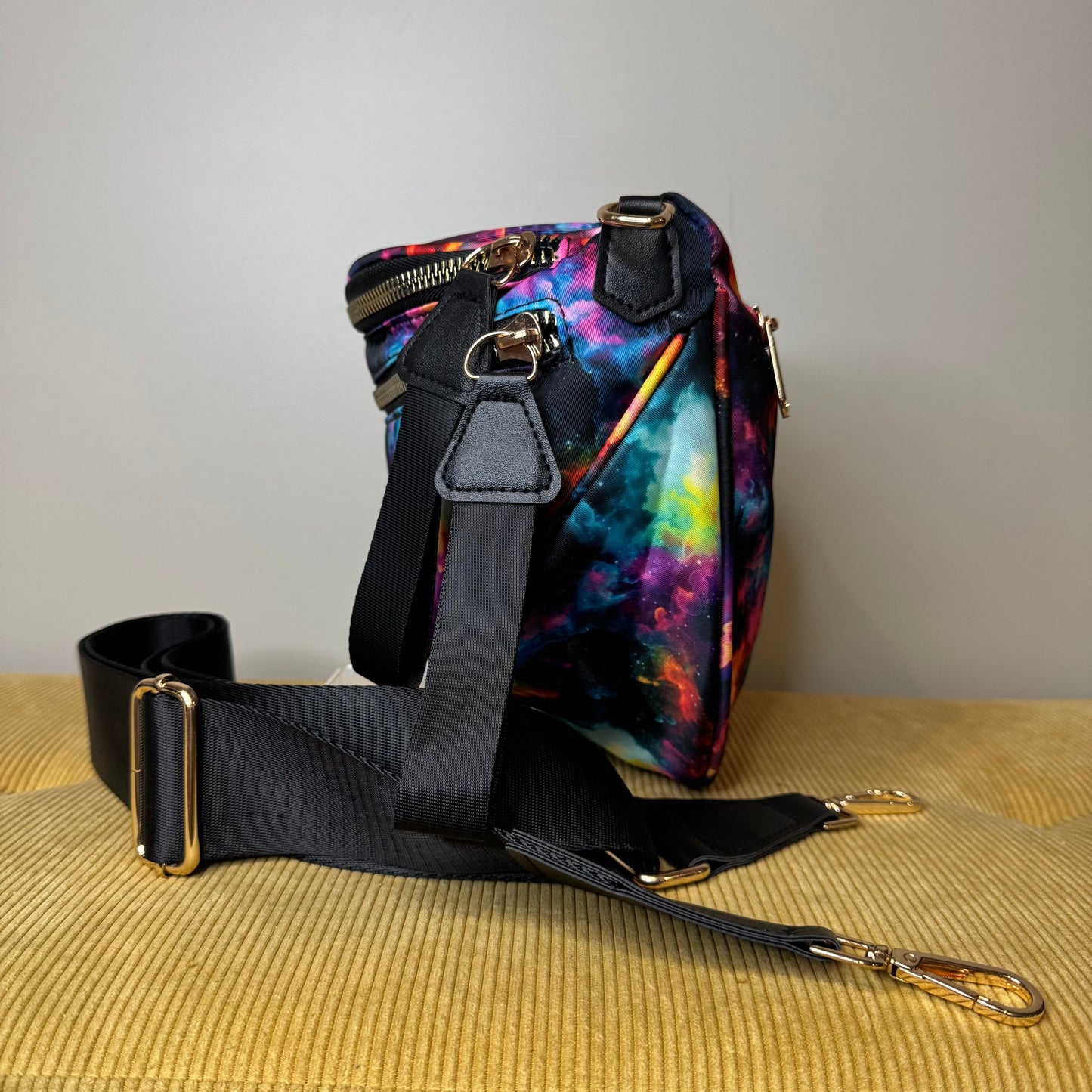 Roni - Nylon Crossbody - Pink Orange Galaxy