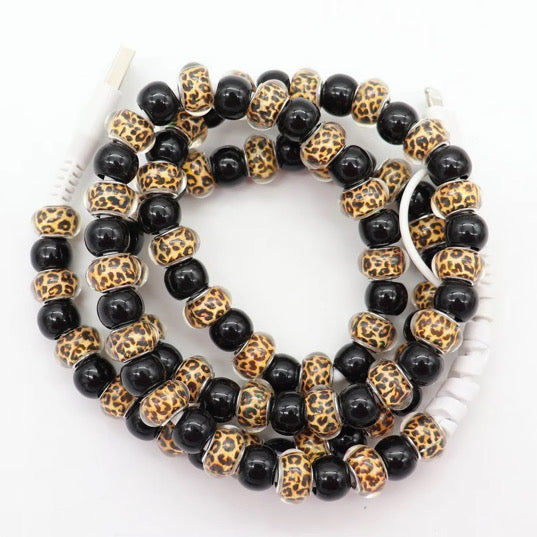 Charging Cord - Beaded - Clear Design - PREORDER