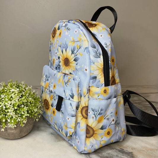 Mini Backpack - Sunflower Light Blue