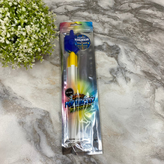 Pen - OMG Pop Fidgety Hanukkah Dreidel Pen + Topper