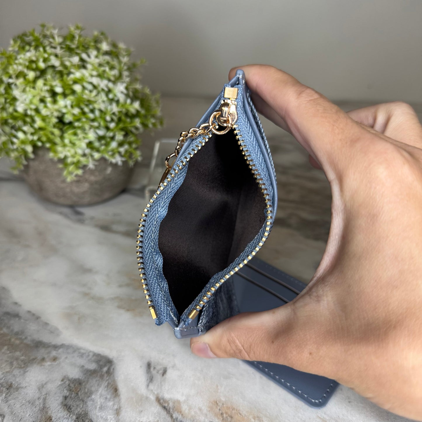 Denim Suede Bracelet Keychain & Card Holder Wallet - PREORDER 9/18-9/21