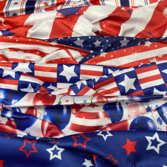 Headband Knot Mix - 4th of July Red White & Blue