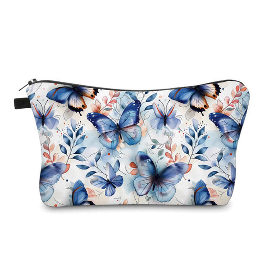 Pouch - Butterfly Blue Leaves