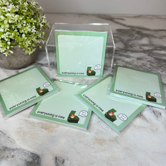 The Sticky Note Collection - Everything Is Fine Dumpster Fire