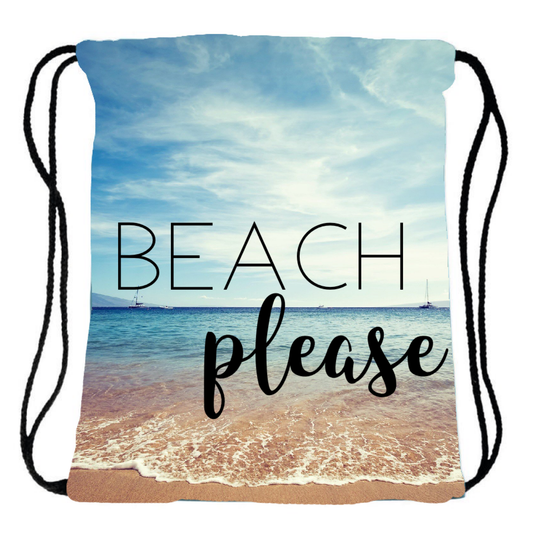 Drawstring Bag - Beach Please