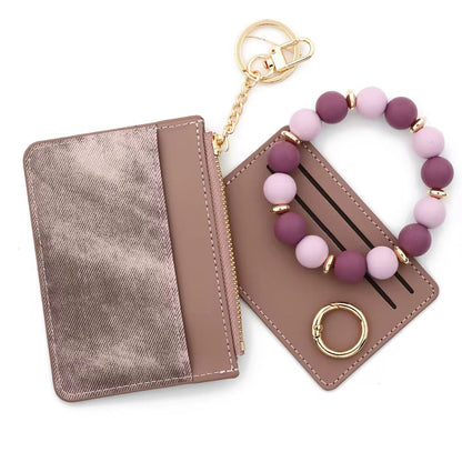 Denim Suede Bracelet Keychain & Card Holder Wallet - PREORDER 9/18-9/21