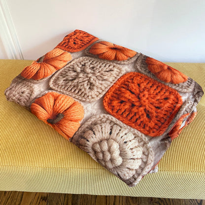 Blanket - Halloween - Knit Pumpkins - PREORDER 7/29-8/1