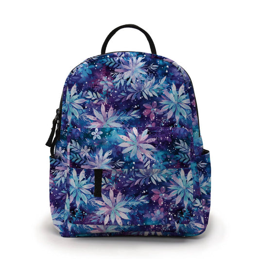 Mini Backpack - Christmas Blue Purple Snowflake - PREORDER