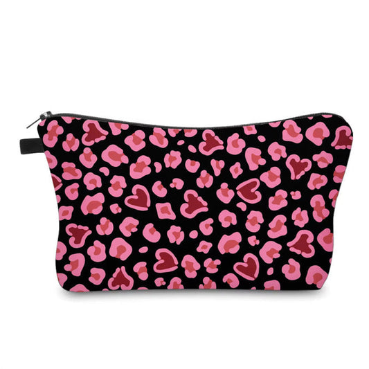 Pouch - Valentine’s Day - Animal Print Heart on Black