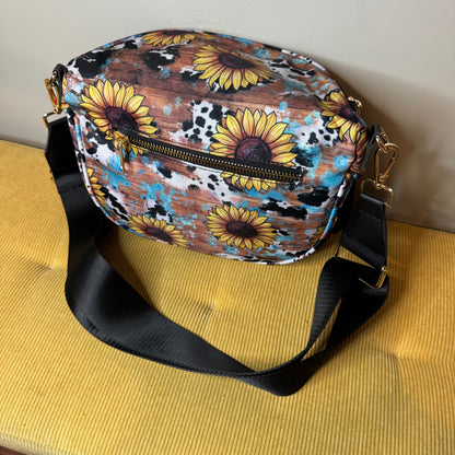 The Roni Nylon Crossbody - Sunflower Cow Wood