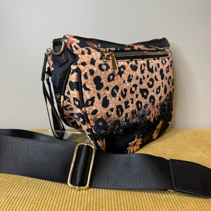 Roni - Nylon Crossbody - Bronze Sunflower Ombre Animal