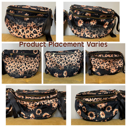 Roni - Nylon Crossbody - Bronze Sunflower Ombre Animal
