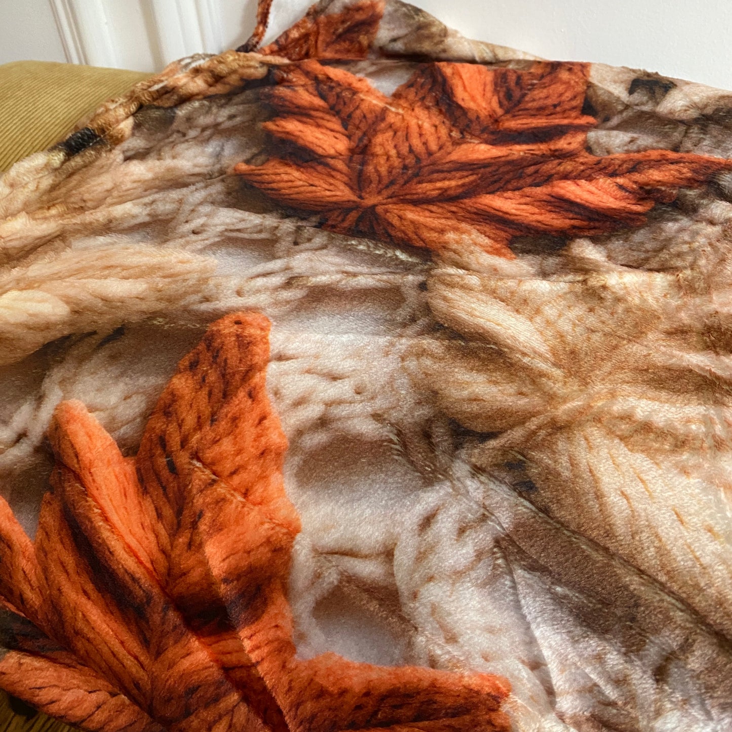 Blanket - Halloween - Knit Leaves #1 - PREORDER 7/29-8/1