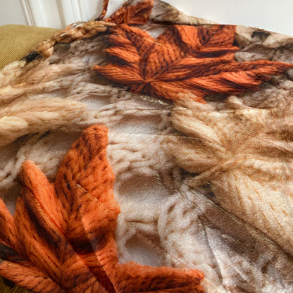 Blanket - Halloween - Knit Leaves #1 - PREORDER 7/29-8/1