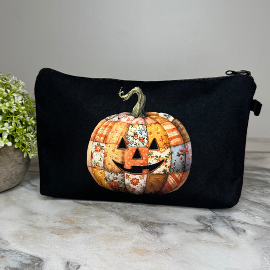 Pouch - Halloween Fall - Quilt Pumpkin