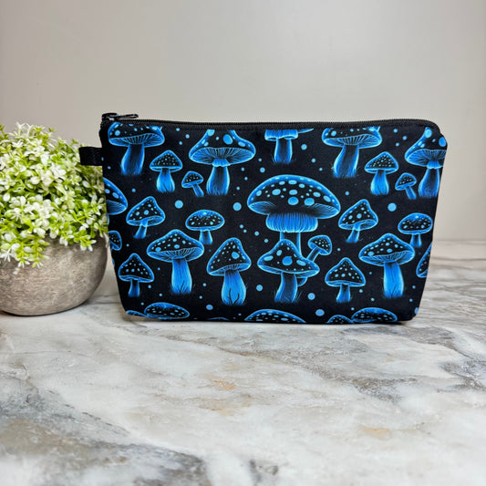 Pouch - Mushrooms Black & Blue