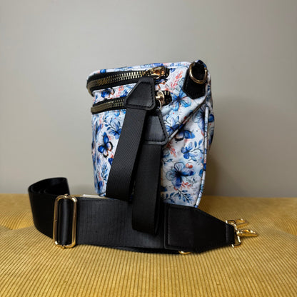 Roni - Nylon Crossbody - Blue Butterfly