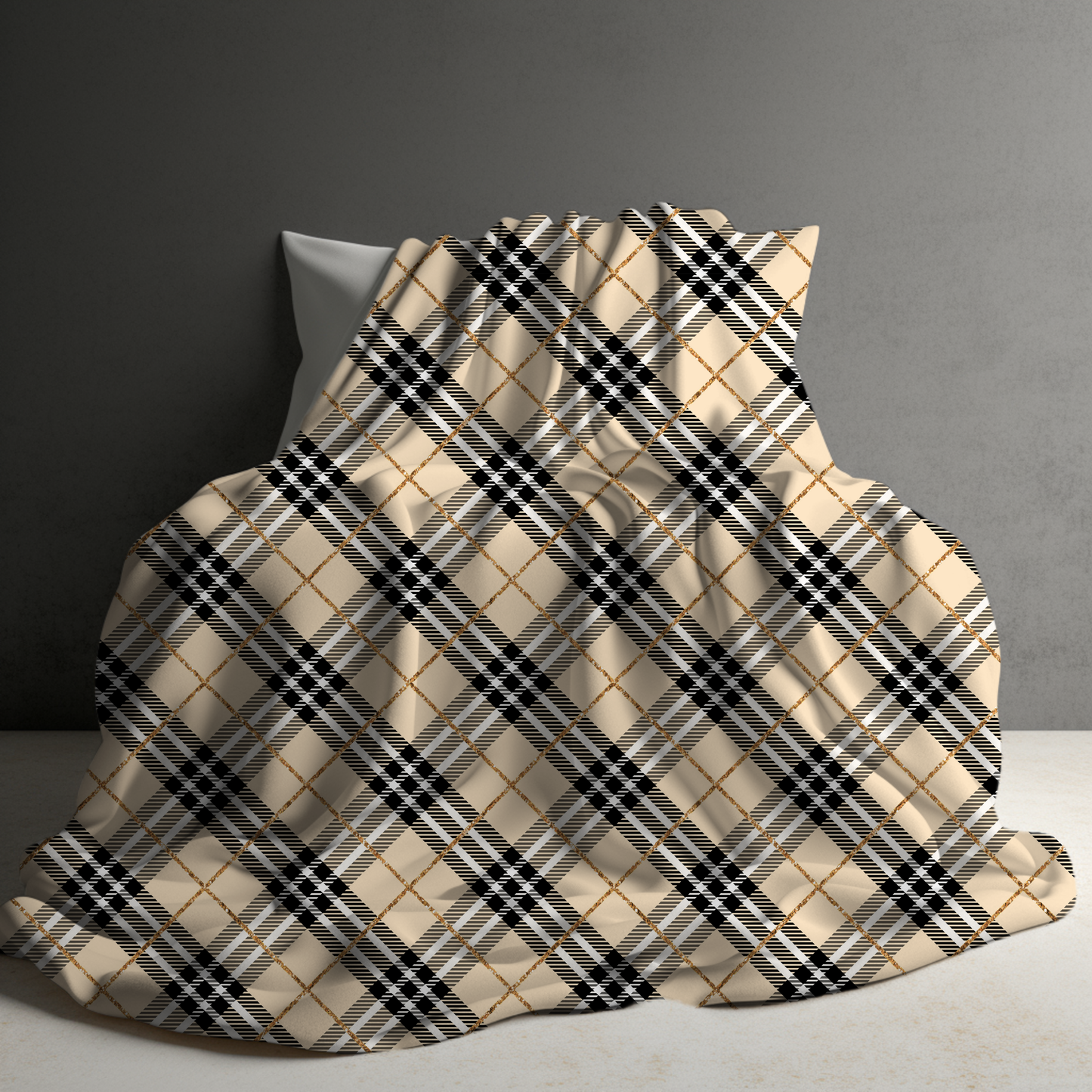 Blanket - Tan Gold Plaid
