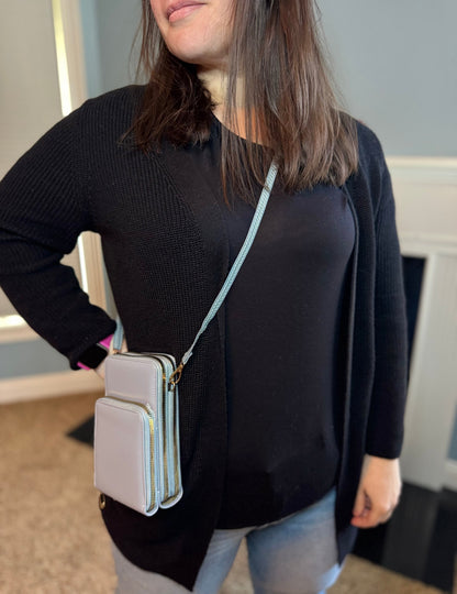Ivy Crossbody Wallet + Purse - Black