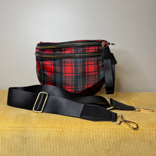 Roni - Nylon Crossbody - Red Plaid