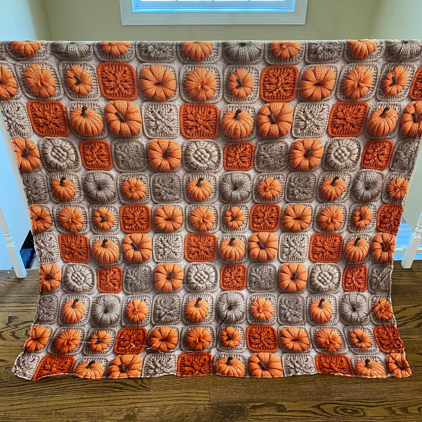 Blanket - Halloween - Knit Pumpkins - PREORDER 7/29-8/1