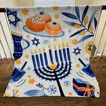 Blanket - White Hanukkah Holiday - PREORDER