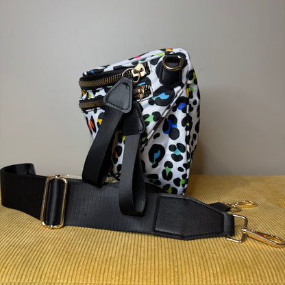 Roni - Nylon Crossbody - Rainbow Animal Print