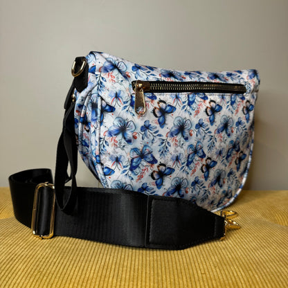 Roni - Nylon Crossbody - Blue Butterfly
