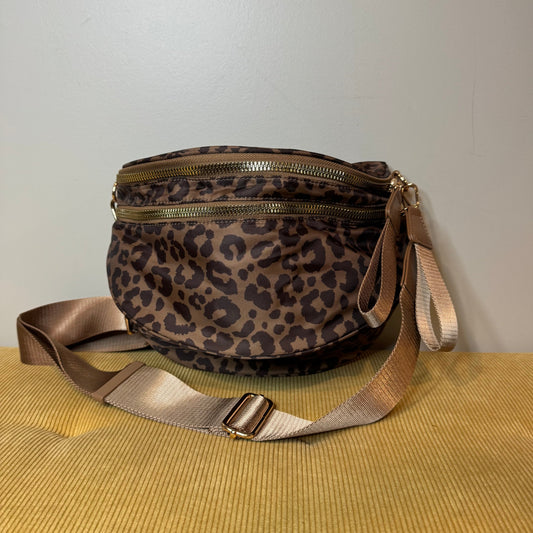 The Roni Nylon Crossbody - Animal Print Chocolate
