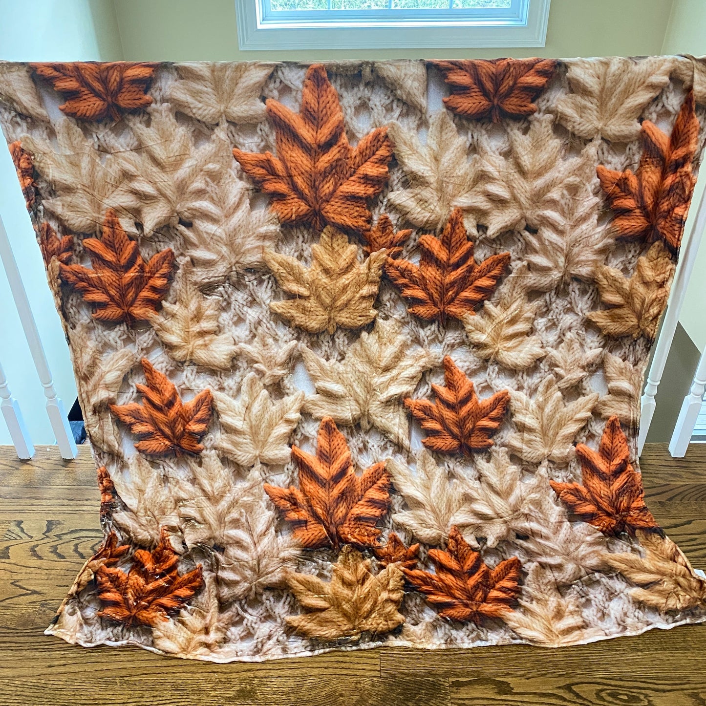 Blanket - Halloween - Knit Leaves #1 - PREORDER 7/29-8/1