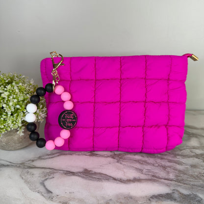 Bundled Set - Hot Pink Puffer Pouch