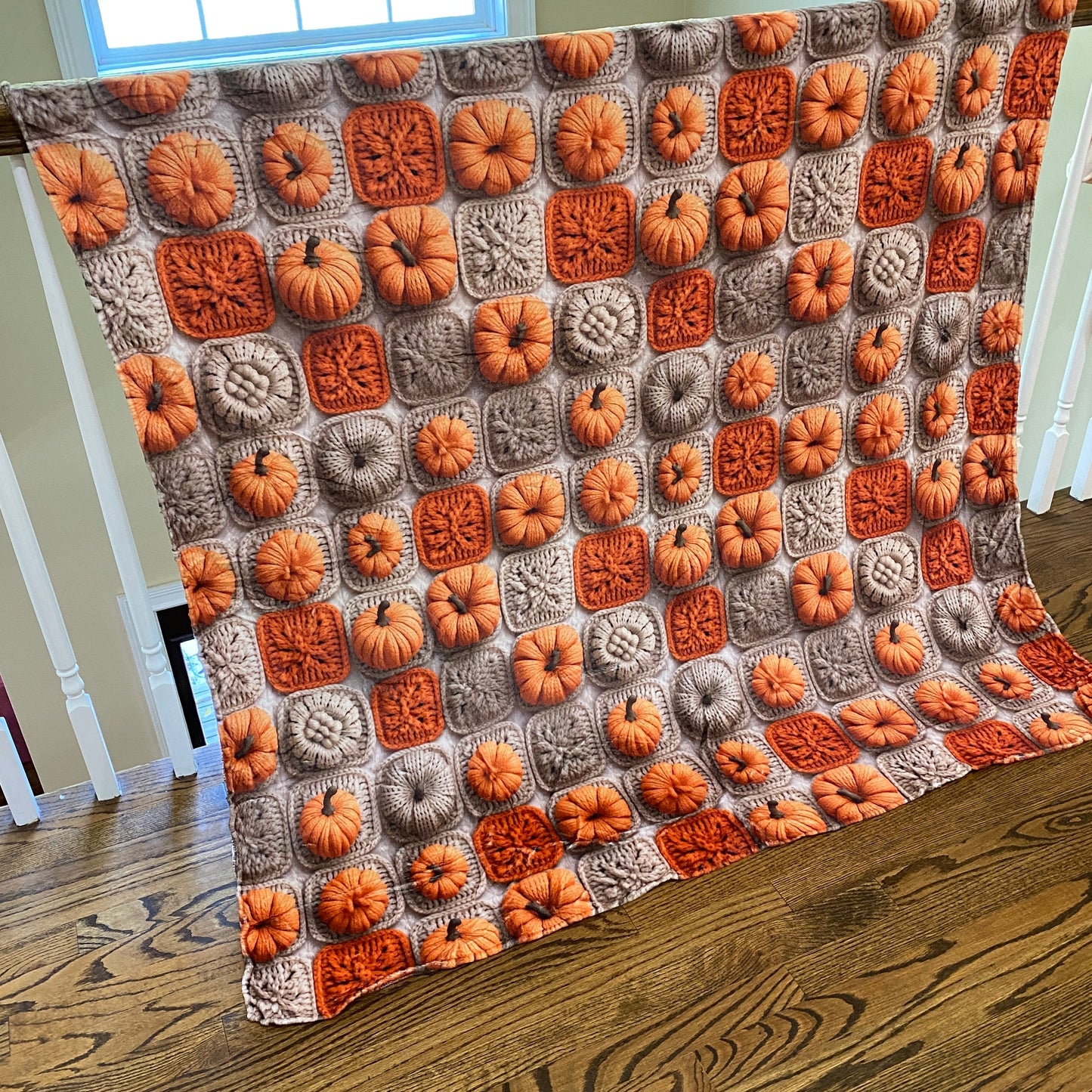 Blanket - Halloween - Knit Pumpkins - PREORDER 7/29-8/1