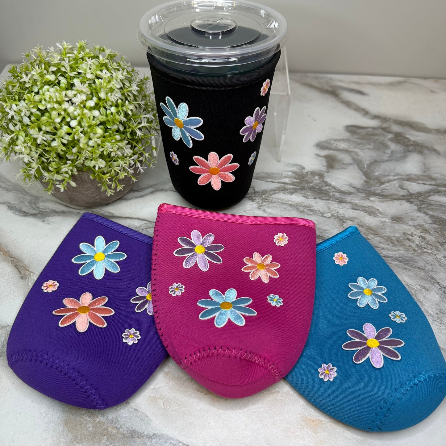 Bundled Set - Floral Patches Black