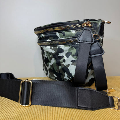 Roni - Nylon Crossbody - Green Camo