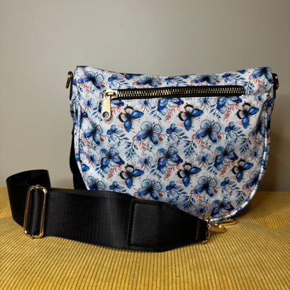 Roni - Nylon Crossbody - Blue Butterfly
