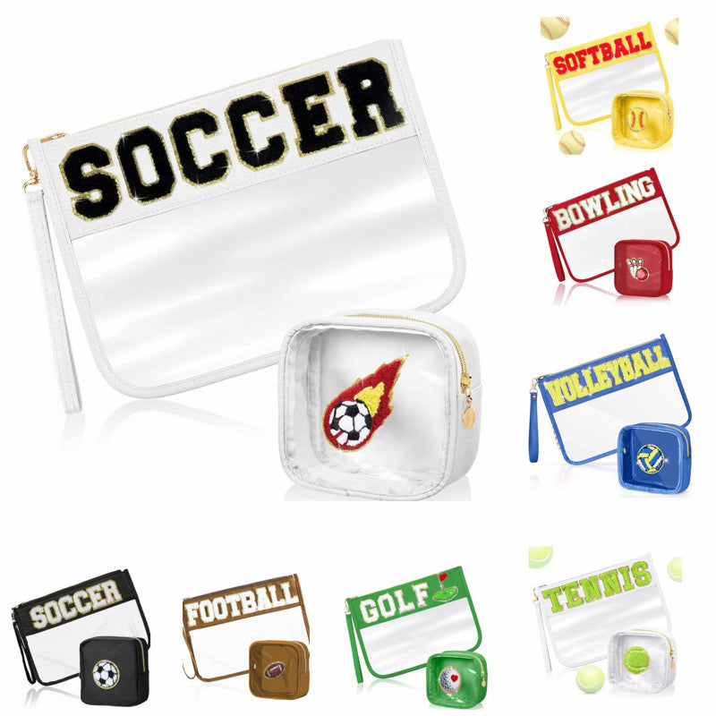 Sports Clear Zip Pouch 2 Pack - PREORDER 3/18-3/21