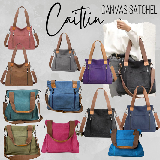 Caitlin - Canvas Satchel - PREORDER