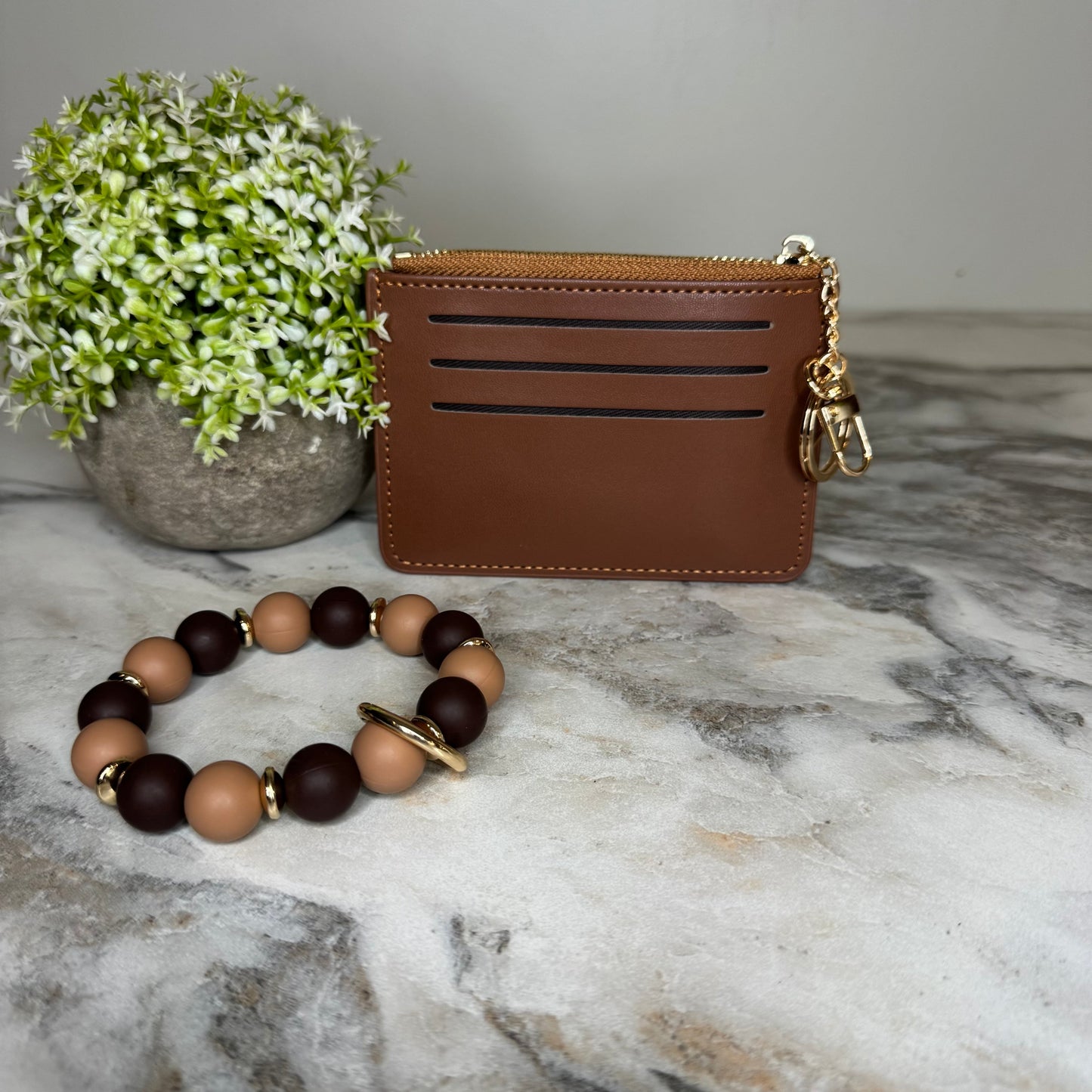 Denim Suede Bracelet Keychain & Card Holder Wallet - PREORDER 9/18-9/21