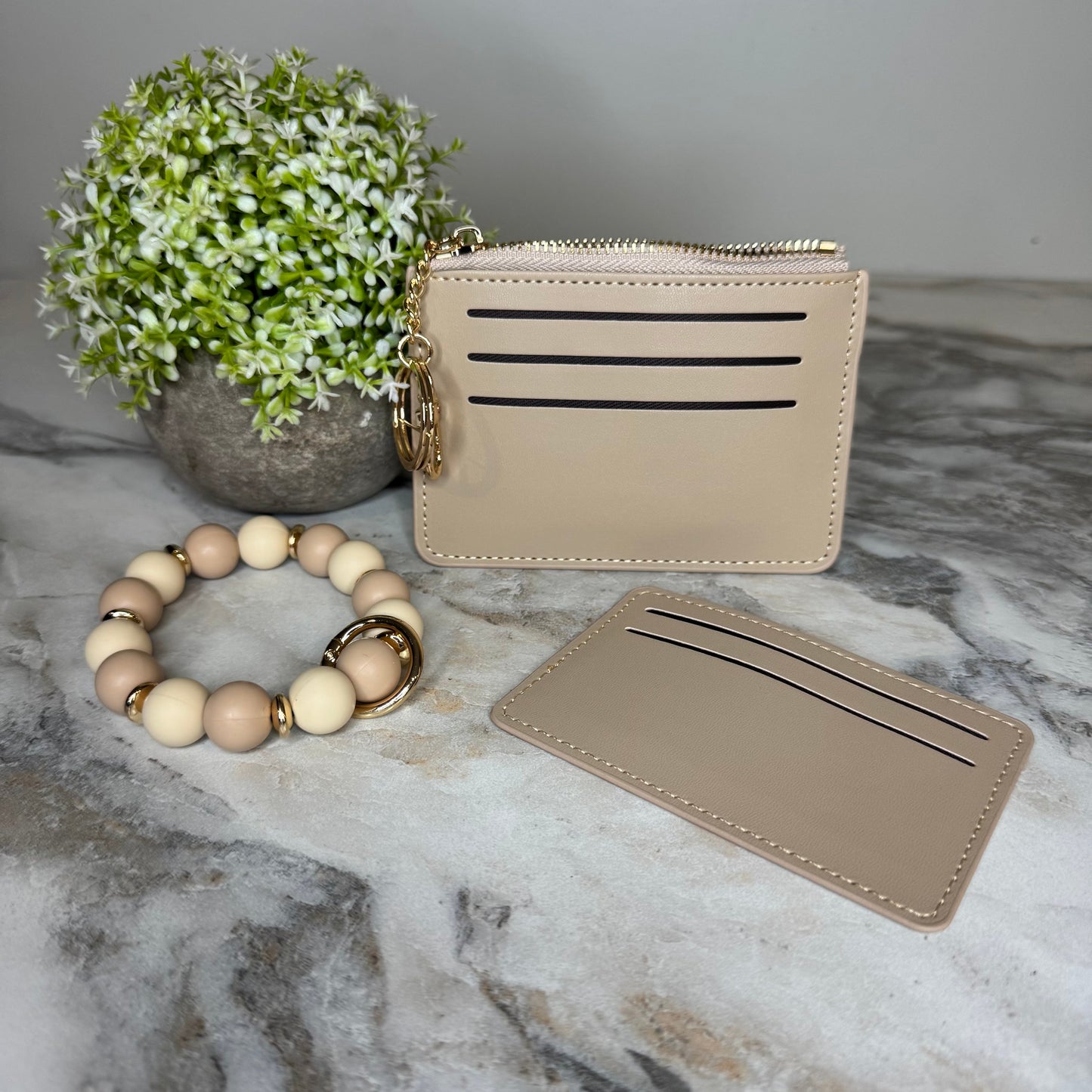 Denim Suede Bracelet Keychain & Card Holder Wallet - PREORDER 9/18-9/21