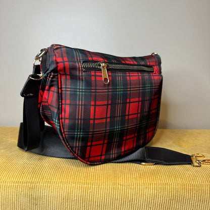 Roni - Nylon Crossbody - Red Plaid