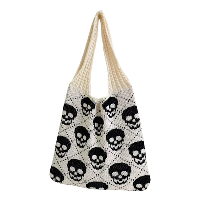 Tote Bag - Knit Sweater - Skull