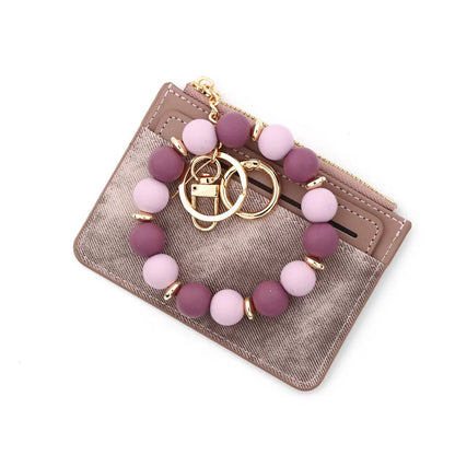 Denim Suede Bracelet Keychain & Card Holder Wallet - PREORDER 9/18-9/21