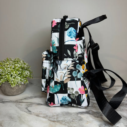 Mini Backpack - Floral Checker
