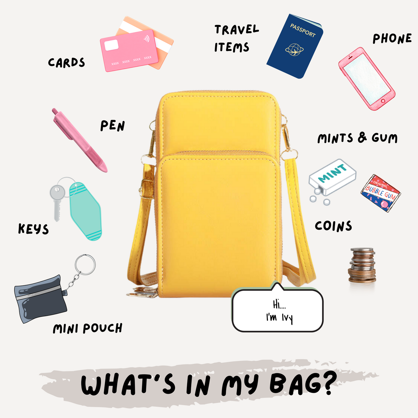 Ivy Crossbody Wallet + Purse - Medium Pink