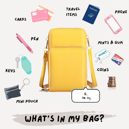 Ivy Crossbody Wallet + Purse - Medium Pink