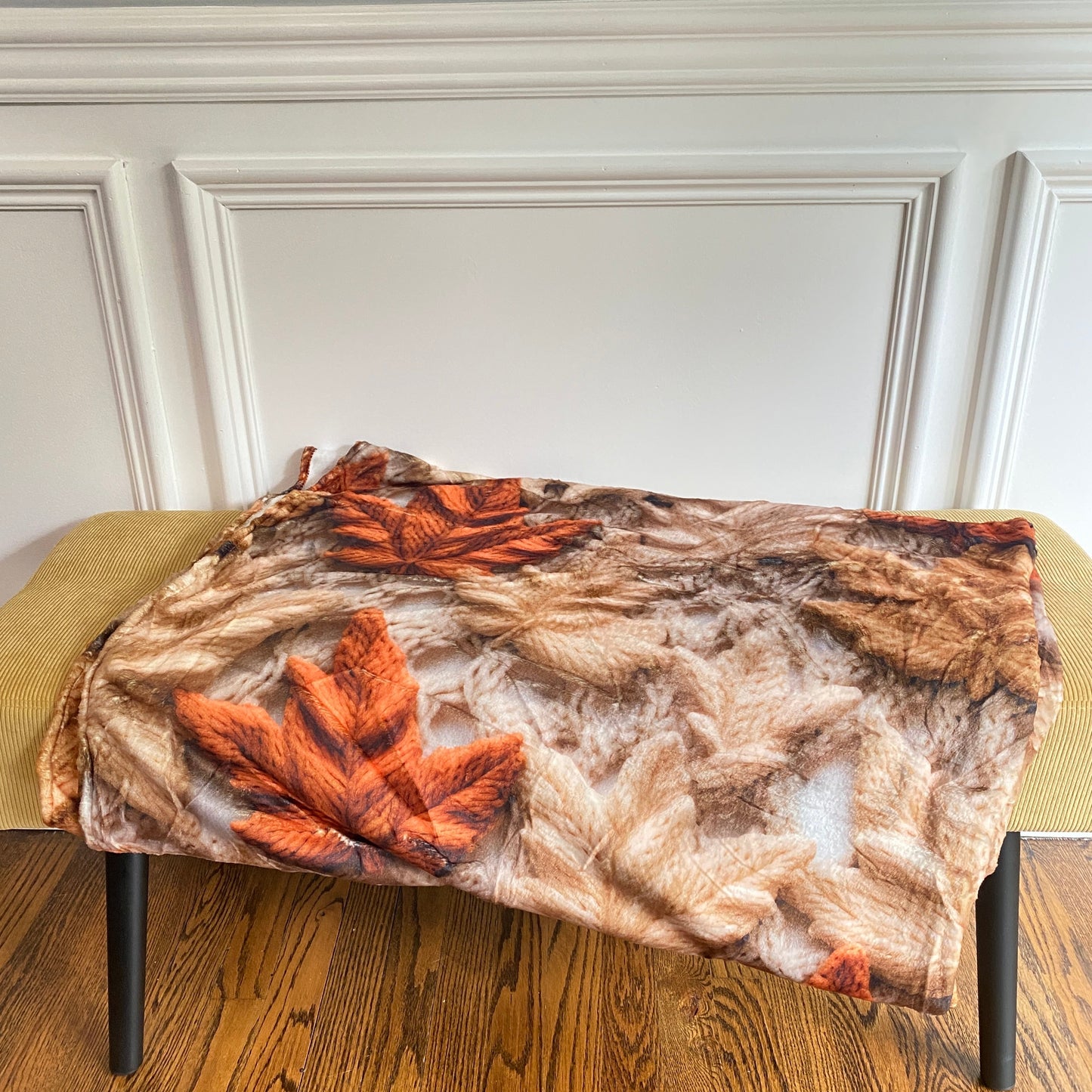 Blanket - Halloween - Knit Leaves #1 - PREORDER 7/29-8/1